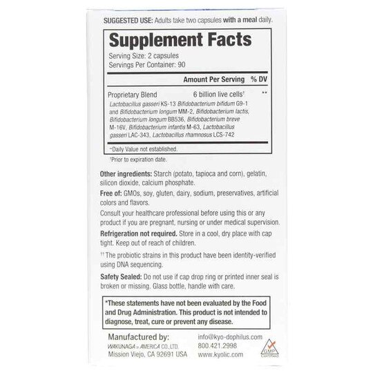 Kyo-Dophilus Multi 9 Probiotic, KYO
